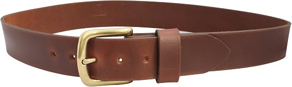 Bison Designs Shackleton Leather 38mm Wide USA Made Brass Buckle Belt