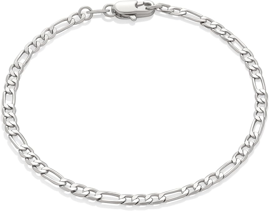 Amazon Essentials 14K Gold Plated Figaro Chain Bracelet