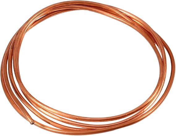 2M Soft Copper Tube Pipe Roll OD 4mm x ID 3mm for Refrigeration Plumbing
