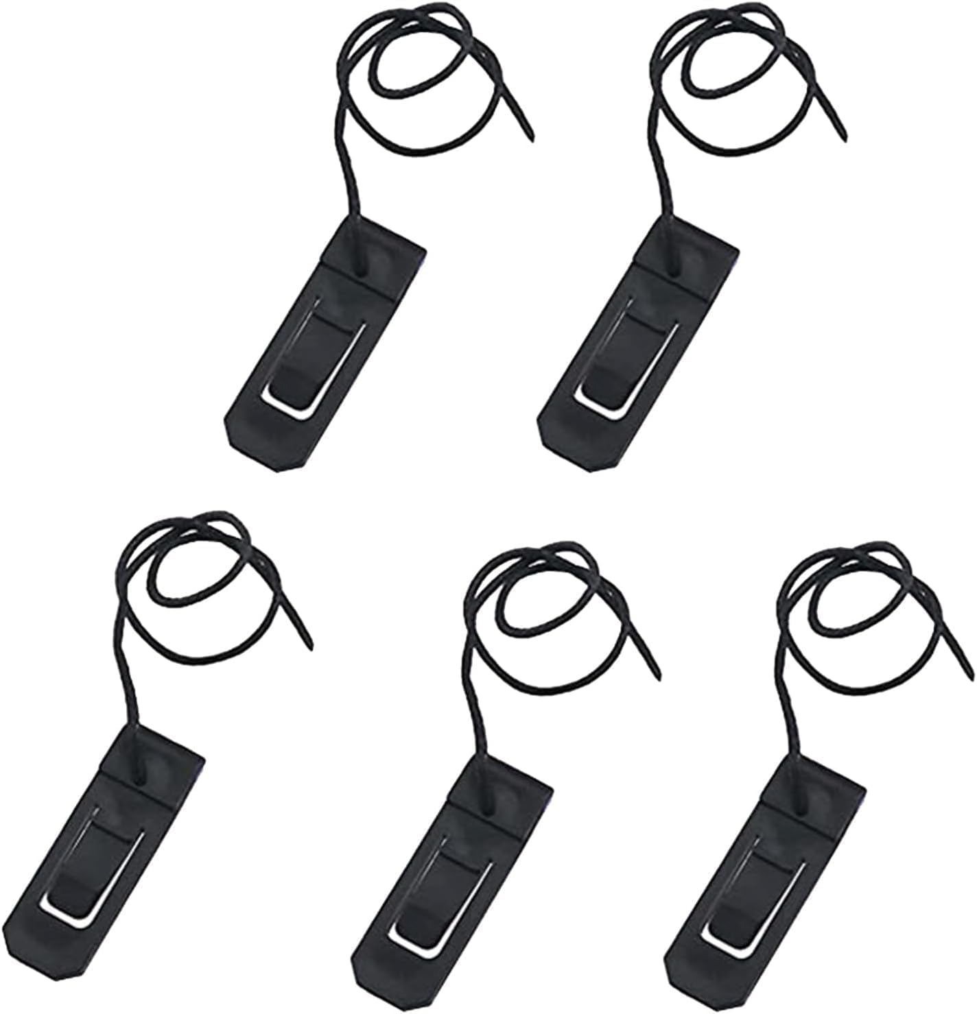 5Pcs Black Surfboard Fin Clips Replacement Surfboard Fin Buckle Paddle Fin Clamps Accessory for Long Boards, Surfing Fins