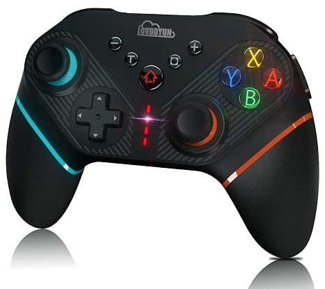 Wireless Pro Controller for Switch/Switch Console, Gamepad Joypad Remote Joystick with LED Backlight Button, one-Key Wake-up, Turbo,Double Vibration,Gyroscope Axis