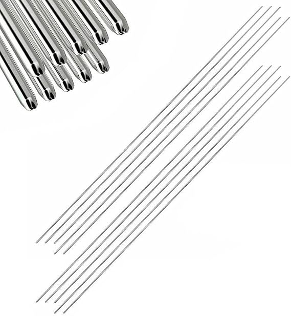 50 Pcs Simple Welding Rods, Aluminum Repair Rods Welding Rod for Electric Power, Drill Tap Polish and Paint (13 x 0.08 Inch)