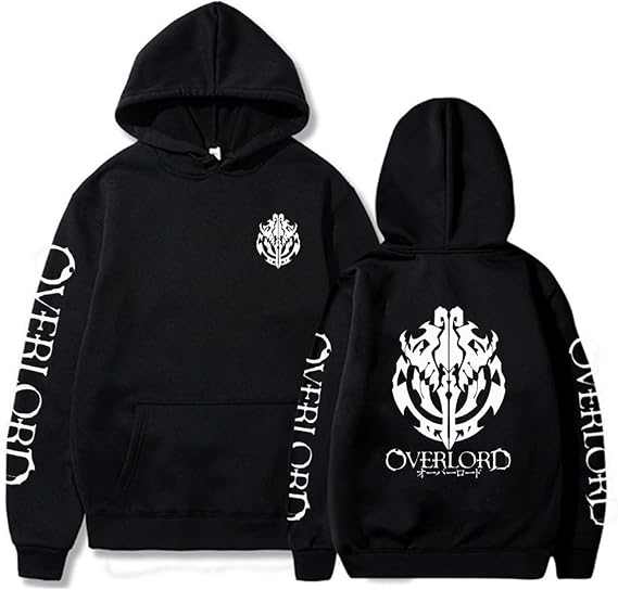 Anime OverLord Hoodie Ainz Ooal Gown Pullover Sweatshirt Sweater Jacket Hooded