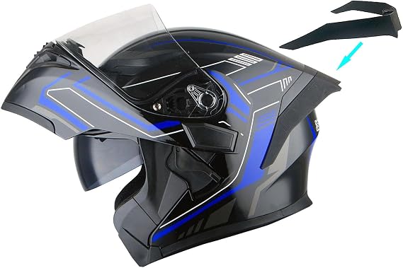 1Storm Motorcycle Modular Full Face Helmet Flip up Dual Visor Inner Sun Shield: HB89