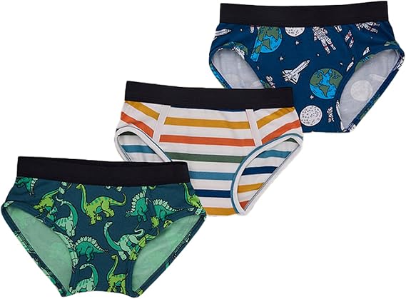 MeUndies Boys Brief 3-Pack, Soft Modal, No Pinch Waistband, Fun Print | Fun Vibrant Kids Brief Pack, Soft Breathable Fabric, Elastic No-Pinch Waistband, Machine Washable, Eco-Friendly Material