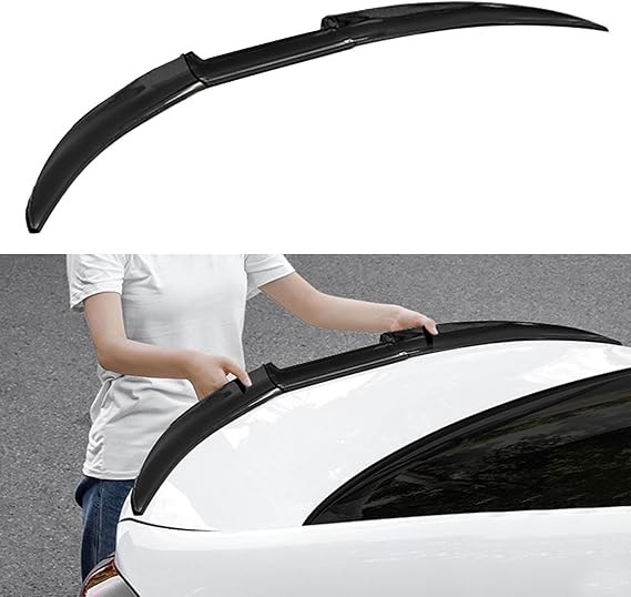 Compatible with Seat IBL 2011, Sedan Trunk Spoiler 3-section Combined Tail Wing Air Deflector Rear Roof Splitter,A Glossy black