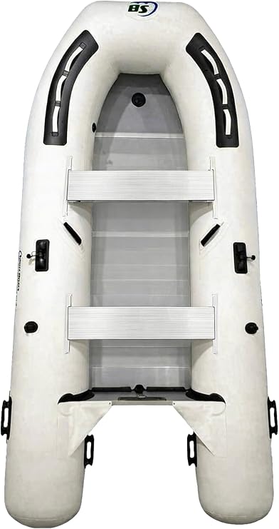 Killer Whale 10.8' Inflatable Dinghy | Aluminum Floor Dinghy with Durable Heat-Welded PVC | 5 Person Inflatable Dinghy | 15HP Motor Ready | Rigid aluminum hard floor | 5-person inflatable dinghy | 1,268 lb max load | 15HP | yacht tender