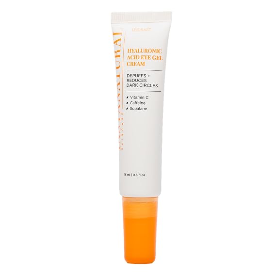 InstaNatural Hyaluronic Acid Eye Gel Cream: Hydrating, 0.5 Fl Oz
