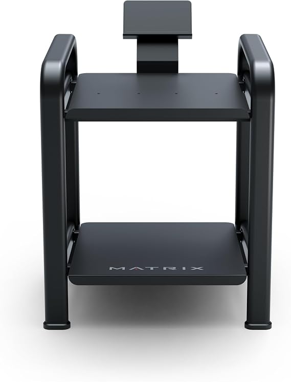 Matrix Fitness Dumbbell Storage Rack | Organized Gym Equipment with Easy Dumbbell Access and Accessory Storage | Integrated Device Holder for Added Functionality