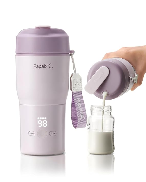 Papablic Portable Bottle Warmer, 85W Fast Baby Bottle Warmer for Travel
