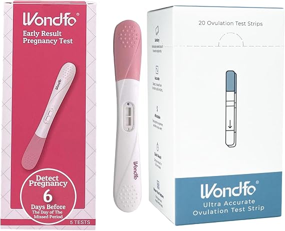 Wondfo Ultra Accurate Ovulation Test Strips [ 20 Count] - Pregnancy Test Sticks [5 Count] - Home Test of Reliable Result