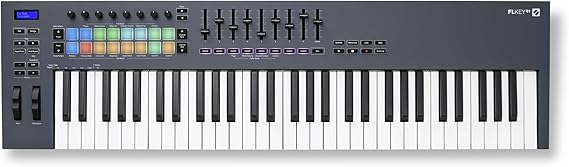 Novation FLkey 61 MIDI Controller Keyboard - Seamless integration into FL Studio with chord and scale modes. All the software you need for music production
