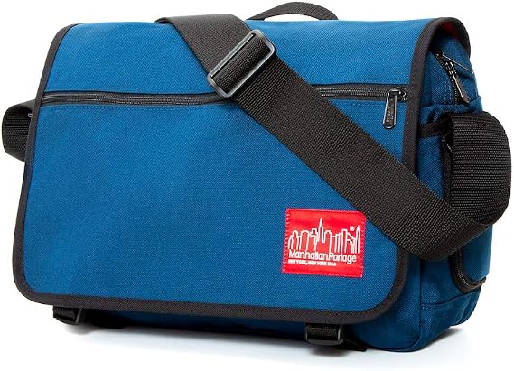 Manhattan Portage DELANCY SHOULDER BAG LARGE, NAVY BLUE