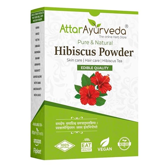 Generic Hibiscus powder for hair growth (100 Grams), Black