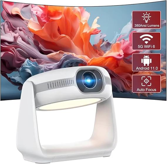Coverzone Otomatik Focus Yüksek Lümen Tam Yüksek Çözünürlüklü 3D Desteği LCD Android Wifi Bluetooth 4K Projeksiyon Cihazı