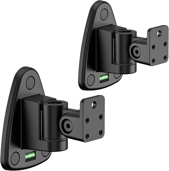 Adjustable Speaker Wall Mounts Pair for Samsung HW-Q990H/Q990F/Q930F/Q990D/Q930D/Q900D/Q990C, Heavy Duty Wall Brackets for SWA-9500S/9250S/9200S Samsung Rear Speaker Mounts WR Keyhole&Thread Hole