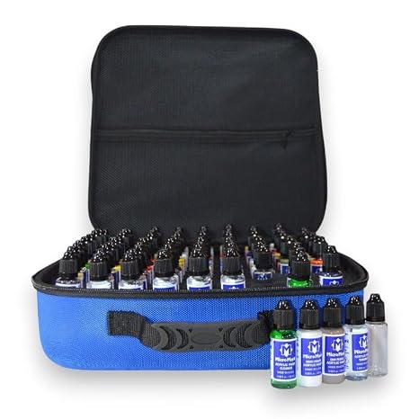 Micro-Mark Basic Color Acrylic Paint Set, 89-Piece Painting Kit with 20ml Model Paints, Paint Brushes, Thinner, Cleaner & Painting Mediums for Miniatures, Models, Crafts & Hobby Projects