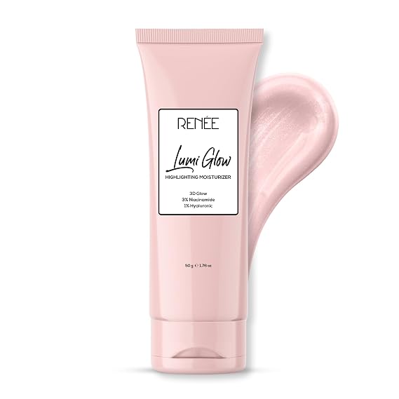 RENEE Lumi Glow Highlighting Moisturizer, Enriched with 3% Niacinamide & 1% Hyaluronic Acid, Prevents Photoaging & UV Damage, Reduces Pigmentation, Fine Lines & Wrinkles, Non-Sticky Glowing Skin | Enriched with 3% Niacinamide & 1% Hyaluronic Acid, Prevents Photoaging & UV Damage
