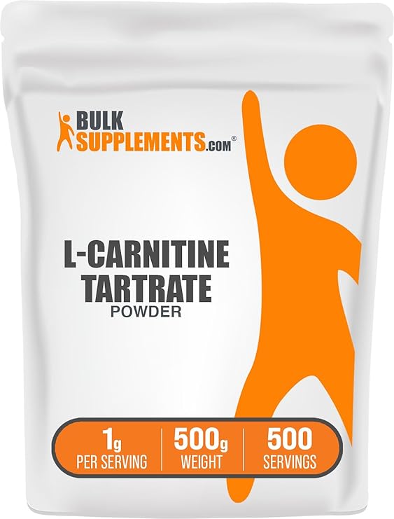 L-Carnitine L-Tartrate Powder - Fat Burner For Men - Fat Burners For Women - Carnitine Supplement - Pre Workout Weight Loss - Weight Loss Powder (500 Grams - 1.1 lbs)