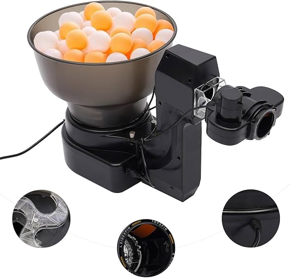 Hp-07 Ping Pong Ball Machine Head Table Tennis Robot Machine Upgrade 36 Different Spin Balls Ping Pong Trainer Ping Pong Ball Hine Automatic Table Tennis Hine for Training