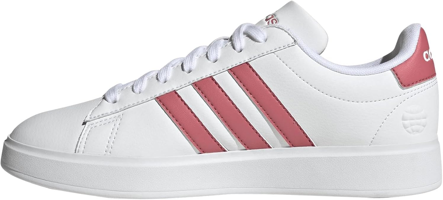 adidas Women Grand Court Cloudfoam Lifestyle Court Comfort Shoes, White Pink Strata White, 7 UK