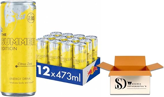 Summer Edition Citrus Zest Energy Drink – 473ml (Pack of 12) – Refreshing Lime & Lemon Twist – High-Performance Energy & Vitality