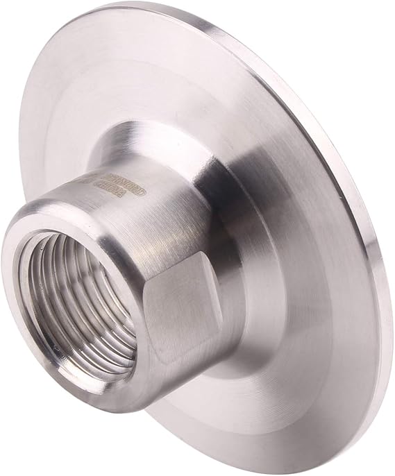 DERNORD Sanitary 2 Inch Tri Clamp to 0.5 Inch NPT Female Tri Clover (1/2" NPT Female (2 inch Tri-clamp))