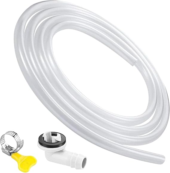 Air Conditioner Drain Hose - Mini Split Air Conditioner Drain Pipe | Mini Split Units Drainage Accessories with Clamp and Hose Connector for Home Portable AC Indoor
