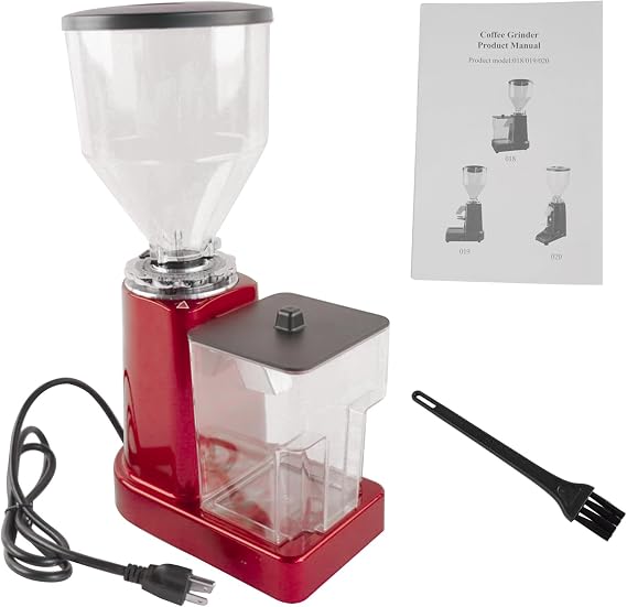 Electric Coffee Grinder with 19 Precise Grinding Settings, 35oz Flat Burr, Adjustable Bulk Coffee, Red Burr Grinder
