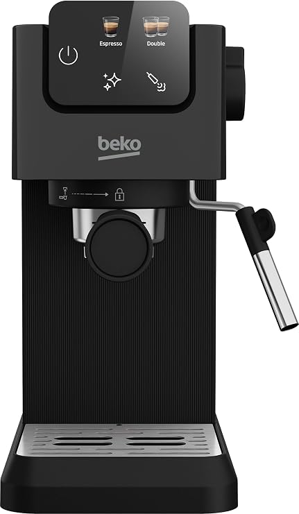 Beko CaffeExpertoTM CEP5302B Manual Espresso machine | Colour Touch Display | Integrated Milk Frother | Dual Nozzle | 15 Bar pressure | Black | Easy cleaning