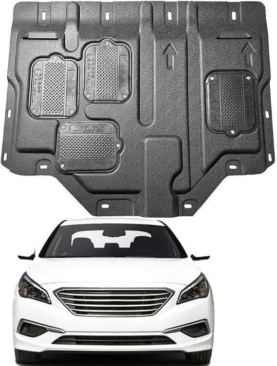 Mud Flaps Engine Guards for Hyundai Sonata 2015 2016 2017 2018 2019 Front Engine Splash Shield Guards Suitable for Sonata Under Engine Cover Directly Replace Original One Black