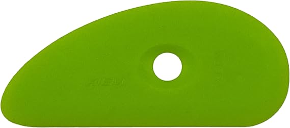 Xiem Tools Ultra-Soft Silicone Clay Rib for Pottery and Ceramics (Medium), Green