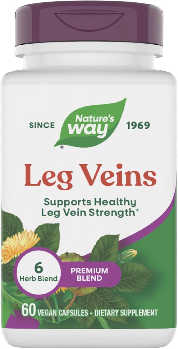 Nature's Way Leg Veins, Supports Healthy Leg Vein Strength*, Vegan, 60 ct