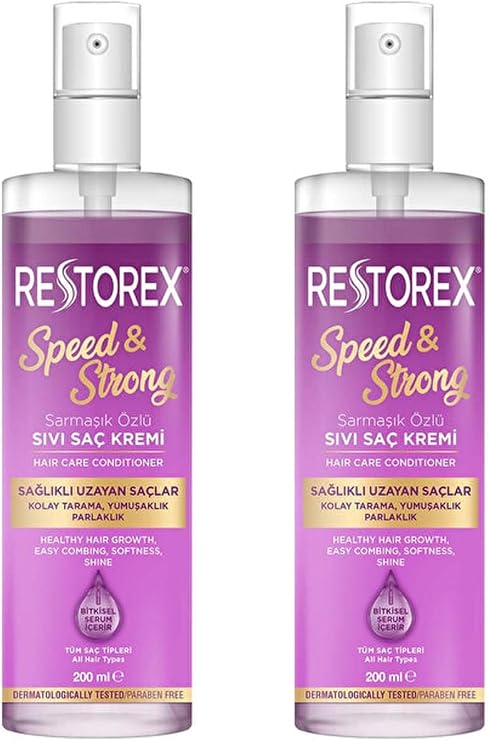 Restorex Speed & Strong Sarmaşık Özülü Sıvı Saç Kremi, 200 ml, 2 Adet