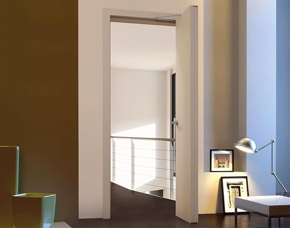 Compack 90 Folding Door Hardware Kit - Bifold Door Hardware Set - Made in Italy - Silent, Space-Saving System for Bi Fold Closet Doors, Bedroom, Hallway, Office (24 inches/Right Hand)