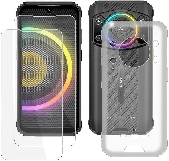 Case for Ulefone Armor 21 (6.58 Inches) Soft TPU Silicone Protective Case Cover Clear Transparent Case + 2 Pack Tempered Glass Screen Protector Films