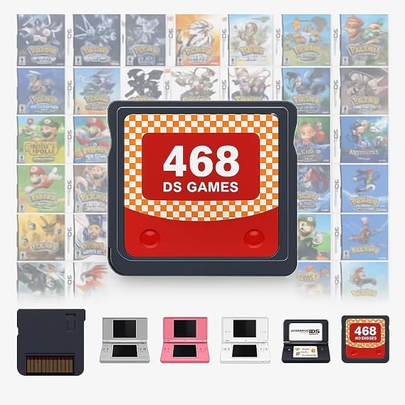 468 in 1 Games Super Combo Cartridge for DS, NDS, NDSL, NDSi, 3DS, 2DS XL