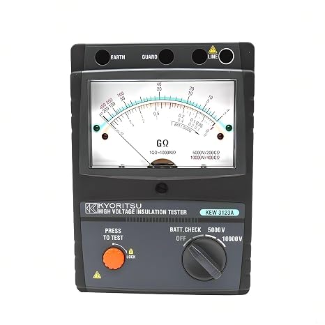 Japan Quality KYORITSU Digital Analog Insulation KEW 3123A 10000V HIGH Voltage Insulation Tester Insulation Tester Ohm Tester Resistance Meter Tester Megohmmeter