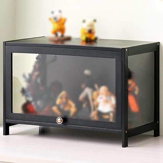 Curio Display Cabinet, Display Cabinet with 5-Tier Storage Shelves, Collectibles Toy Organizers Rack, Trophy Display Case,Storage Cabinets and Bookcase for Playroom,Acrylic Bookshelf 60*32*40cm black