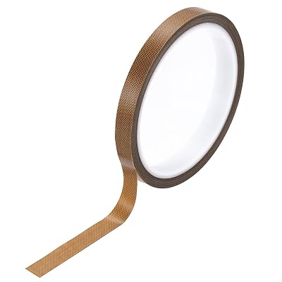 PATIKIL High Temperature PTFE Tape 38 Inch x 33 Feet, PTFE Coated Fiberglass Adhesive Tape for Vacuum Sealer Machines Hand-Impulse Sealers Insulation, Brown