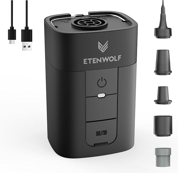 ETENWOLF AIR 5 Air Pump for Inflatables, 5200mAh Portable Electric Air Pump