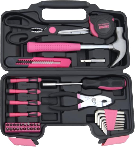 Hantinstom Tool Set, 39-Piece Home Tool Set, Tool Kit, DIY Furniture Assembly, Home Maintenance, Convenient Storage Case Included, Repair Tool Set, Suitable for Beginners, Automotive and Motorcycle