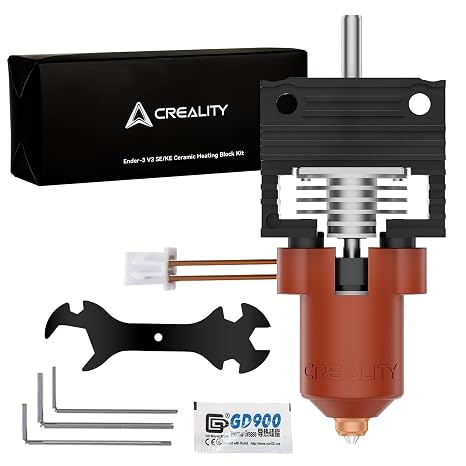 Creality K1/K1C/K1 SE/K1 Max Hotend Kit, Official Upgrade Ceramic Heating Block Kit, Terminal Without Buckle New Version, Unicorn Quick Swap Nozzle, High Flow Heat for Creality K1 Series 3D Printers
