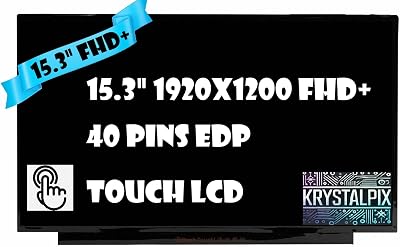 Replacement Touch LCD for BOE NV153WUM-T41 V8.0 LCD Screen 15.3 FHD 40 Pins LED On-Cell Display Touch Panel for Touch Screen Only by KrystalPix
