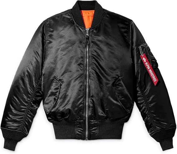 Alpha Industries Men's MA-1 Flight Bomber Jacket US Size: 3X Plus Color: Black