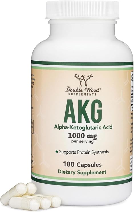 AKG Alpha-Ketoglutaric Acid 1,000mg, Healthy Aging Support, 180 Capsules