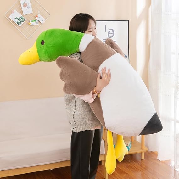 Mallard Duck Plush, Duck Stuffed Animals,Realistic Soft Furry Duck Stuffed Animal Pillow,Cute Toy Gift for Every one (29.5)
