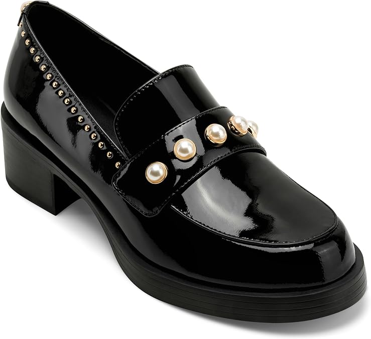 Karl Lagerfeld Women's Camilla Loafer with Pearl Details