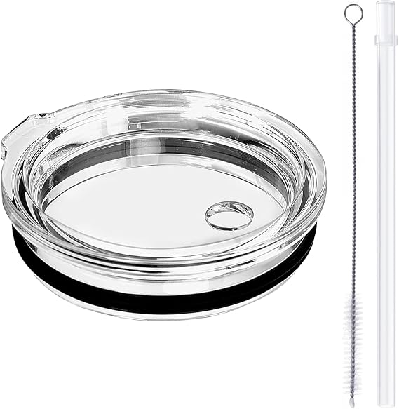 30 oz Spill Proof Lid With Straw, Replacement Straw Lids Compatible for YETI Rambler 26 oz Cup, 30 oz Tumbler, 35 oz Mug, BPA Free and Shatter-proof Travel Top Lids Cover