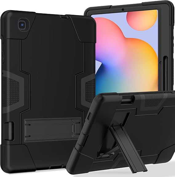 Case for Samsung Galaxy Tab S6 Lite 10.4 Inch 2024/2022/2020, Heavy Duty Hard PC Soft Silicone Shockproof Rugged High Impact Protective Kickstand Case for Galaxy S6 Lite(SM-P625/P620/P619/P615)
